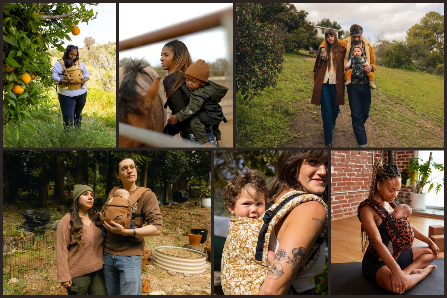 Families using Baby Tula products presented on an image grid