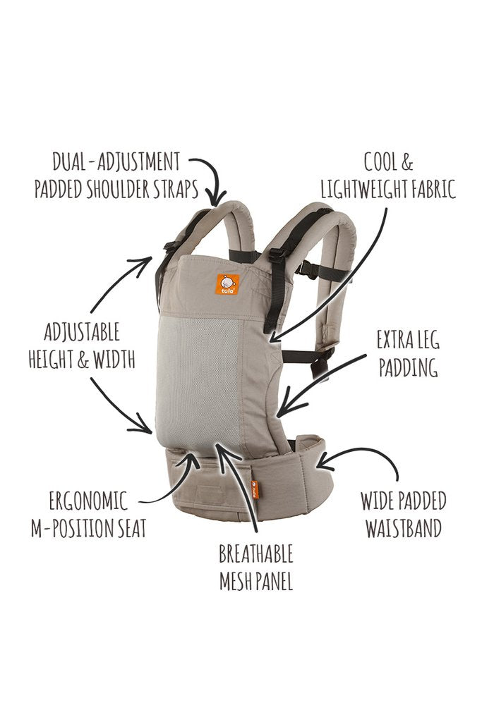 Bewolkt - Mesh Free-to-Grow Baby Draagzak