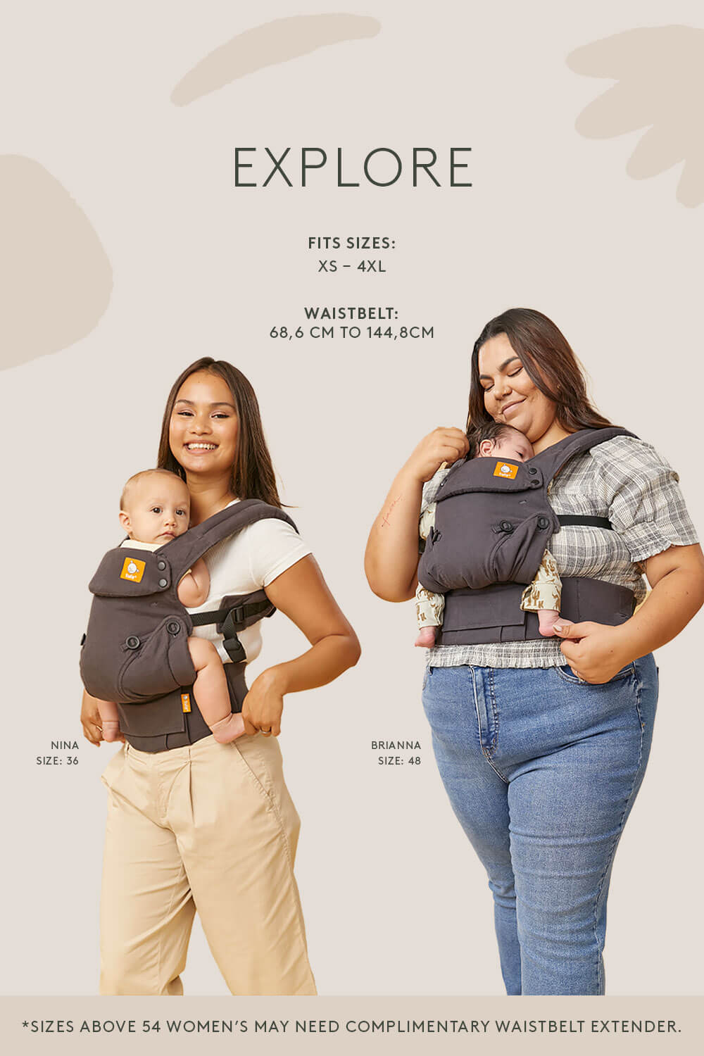 Storm Blue - Linen Free-to-Grow Baby Carrier
