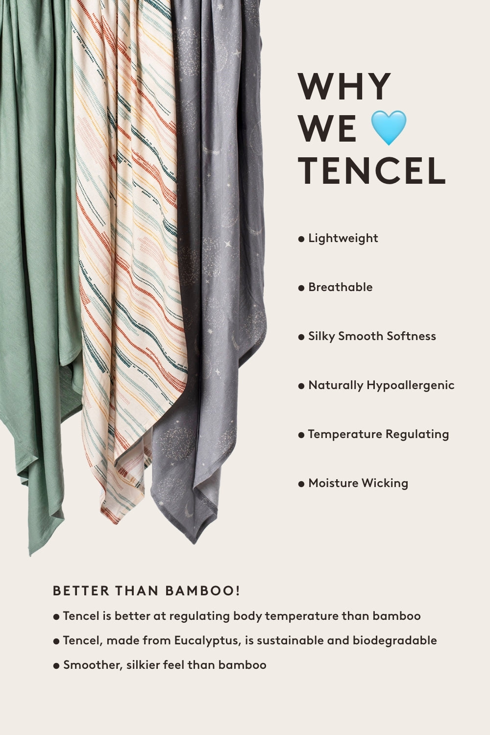 Tencel Swaddle Blanket Infographic