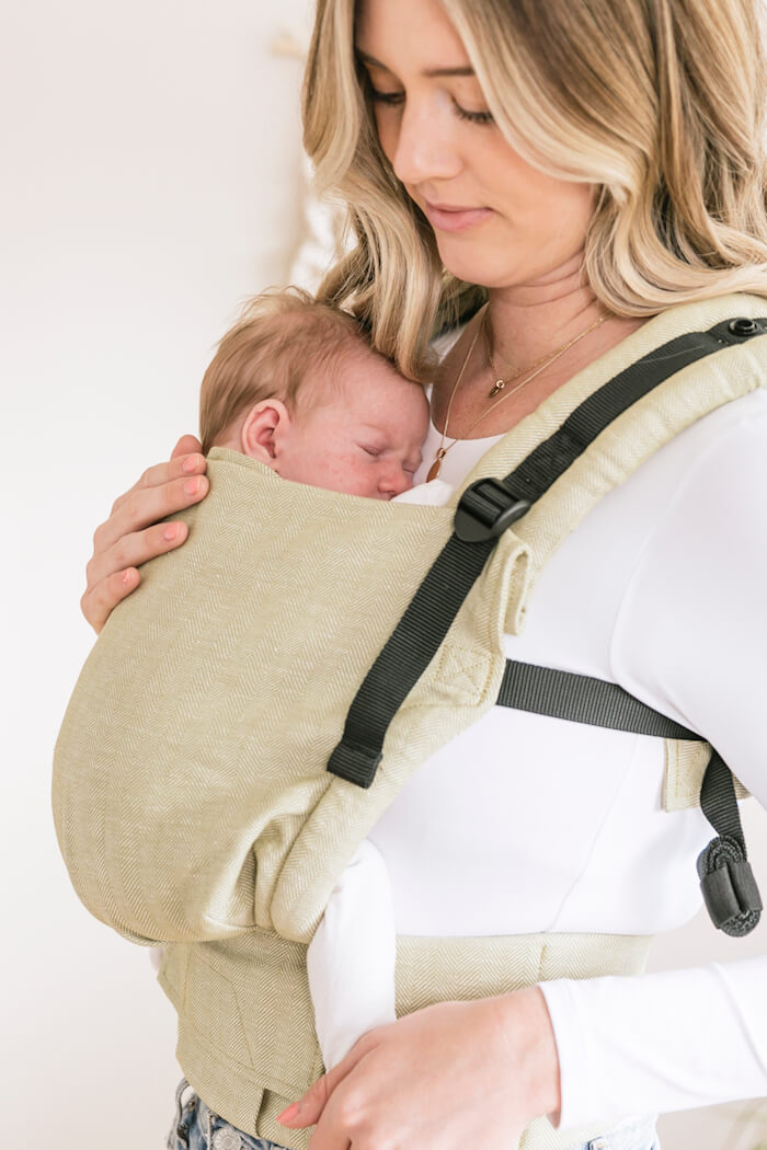 Tula Free-to-Grow Linen Baby Carrier Moss