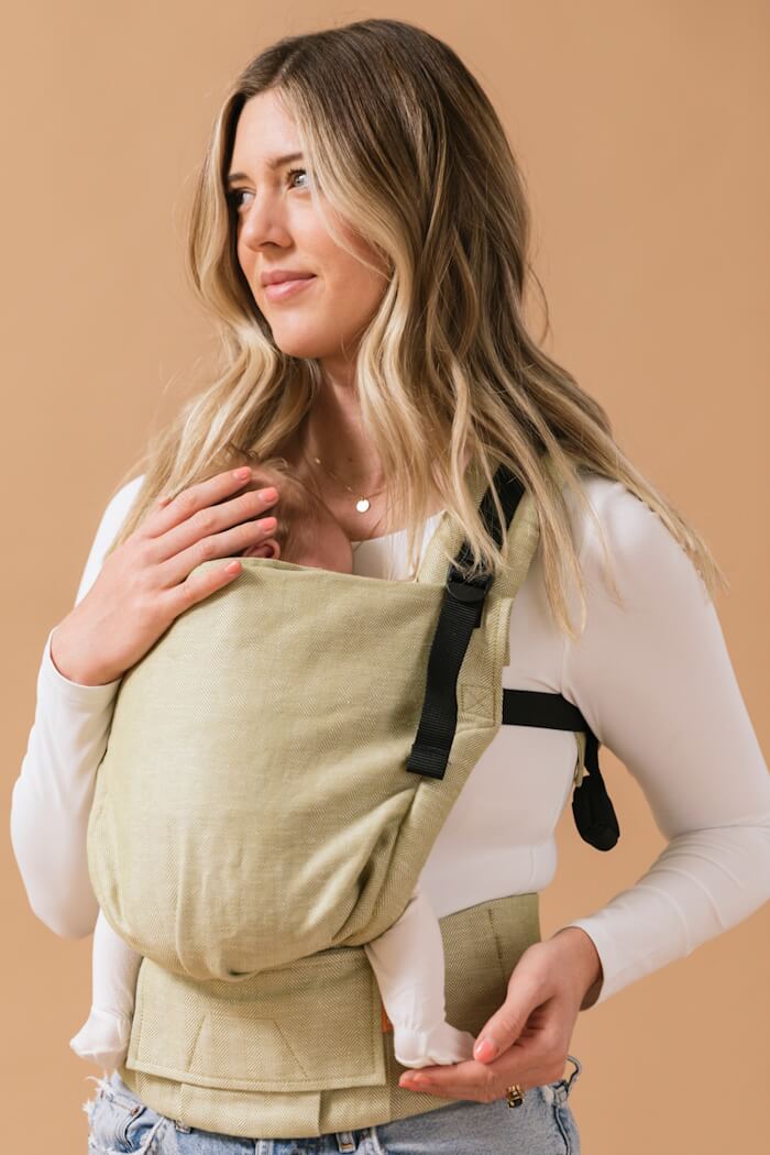 Tula Free-to-Grow Linen Baby Carrier Moss