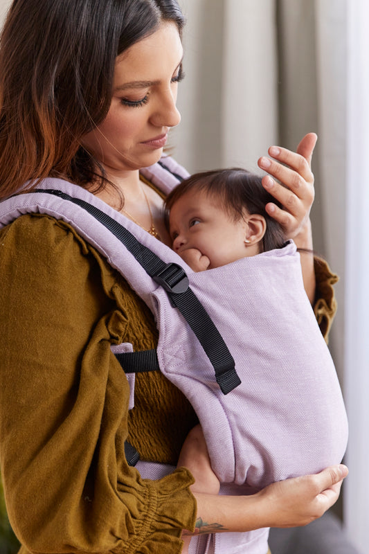 Tula Free-to-Grow lilac baby carrier Linen Starling