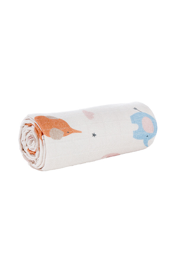 Baby Tula Blanket in shades of pastels and a smattering of stars