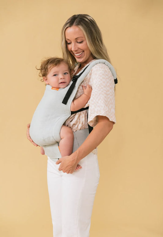 Tula Free-to-Grow Linen Baby Carrier Seafoam