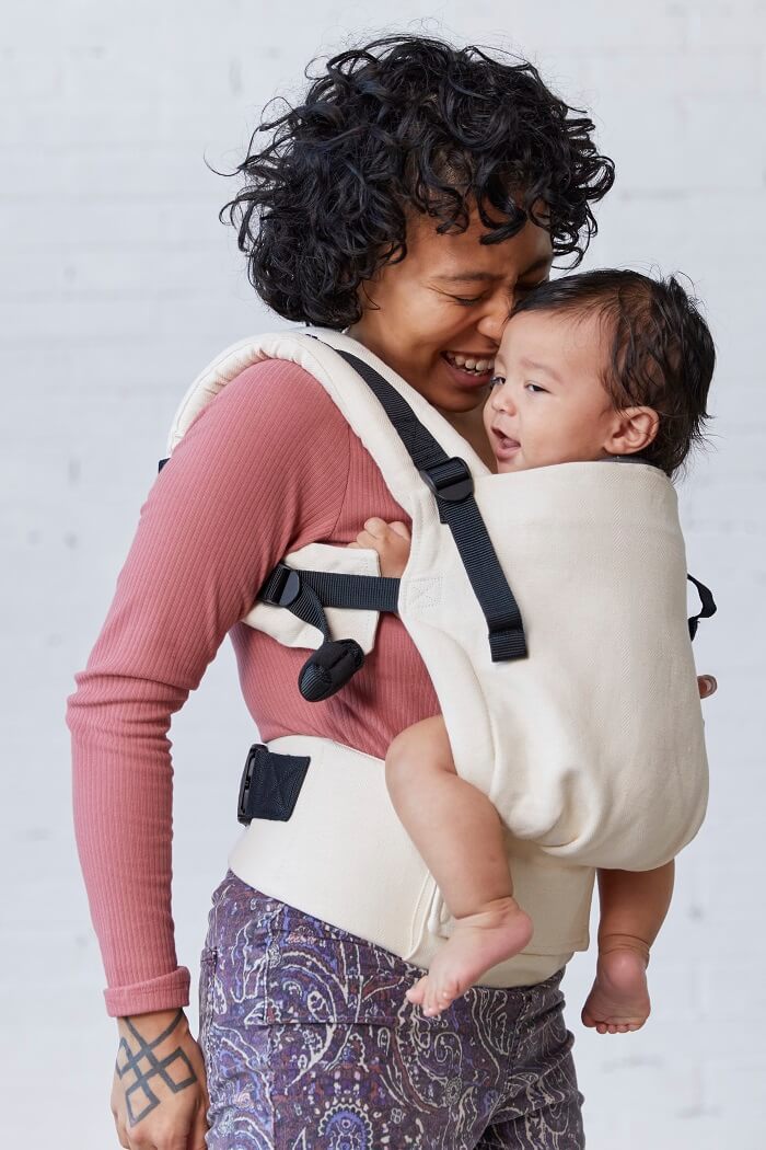 Tula Linen Free-to-Grow Baby Carrier Dove