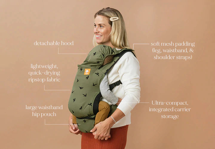 Les avantages d'un porte-bébé compact Tula Lite.