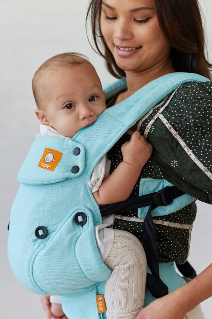 Porte-bébé en lin Tula Free-to-Grow - Ash - Baby Tula EU